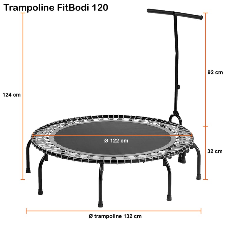 KANGUI Mini trampoline FITNESS FitBodi Ø120 - Qualité pro - Usage sportif et bien-être - certifié par le CRITT - Neuf