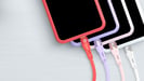 Cable Tellur de silicona de tipo C a Lightning, PD18W, 1 m, morado