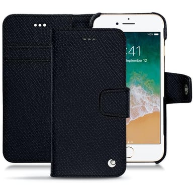 Housse cuir Apple iPhone 7 -  - Noir - Cuir saffiano