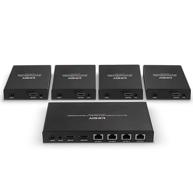 Lindy Splitter Extender Cat.6 4 ports HDMI 4K60 & IR, 70m