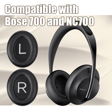 1 paire de coussinets d'oreille de remplacement pour casque Bose NC700, coussinets d'oreille en peau de mouton, matériau doux, réduit les bruits extérieurs dérangeants, bons coussinets de remplacement Black