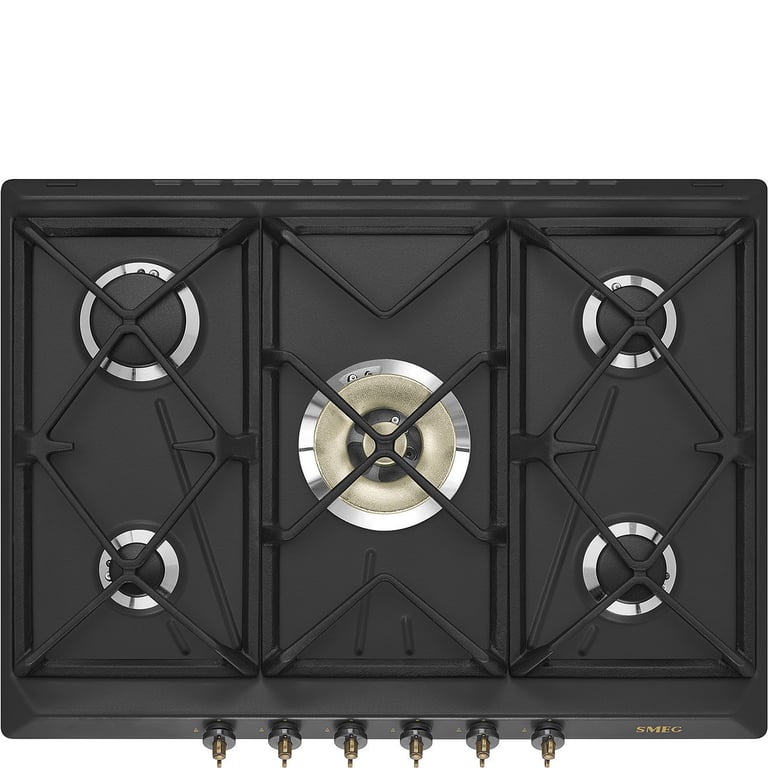 Plaque De Cuisson Gaz Smeg SRV876AOGH – 5 Foyers, Puissance 11900 W, Surface En Acier Émaillé - vue 3