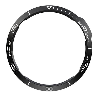 Lunette élégante noire et blanche pour Garmin Fenix 6X Séries