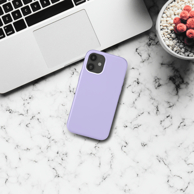 (O) Coque antichoc en gel de silicone doux pour Apple iPhone 12 mini, Violet Lilas