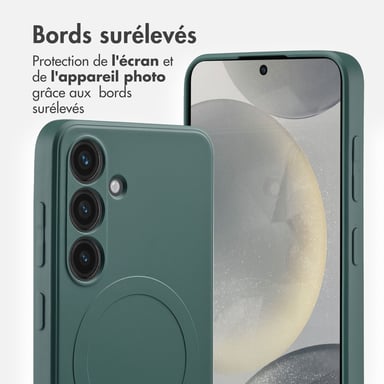imoshion Coque Couleur avec MagSafe pour Samsung Galaxy S24 - Vert foncé