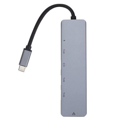eSTUFF ES623012 base para portátil y replicador de puertos USB 3.2 Gen 1 (3.1 Gen 1) Type-C Gris