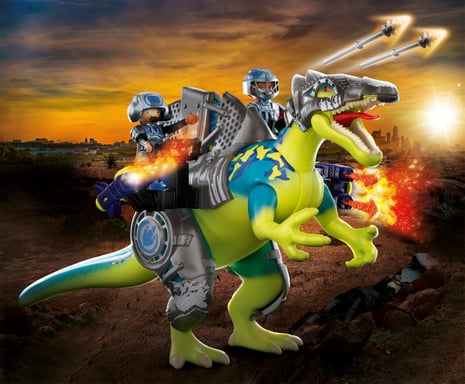Playmobil Spinosaurus y luchadores