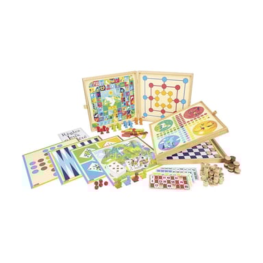 Set de juegos clásicos de madera - 150 reglas divertidas