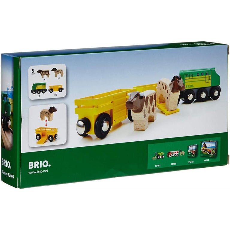 Train Brio 33404 – Train des Animaux de la Ferme, Inclus 1 Vache et 1 Cheval - vue 6