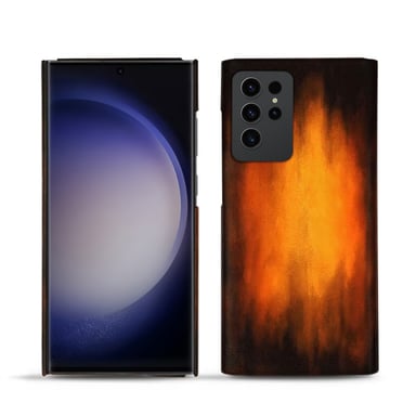 Coque cuir Samsung Galaxy S23 Ultra -  - Fauve Patine - Cuir patine