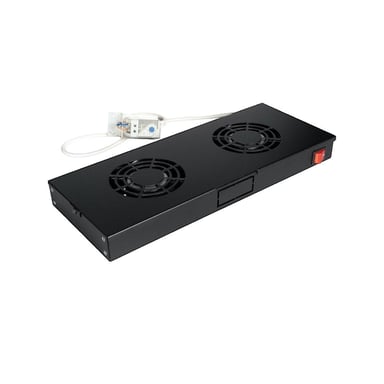 Ventilateur de serveur Roline ROLINE 19 Zoll Dachlüftereinheit 2 Lüfter Thermostat noir