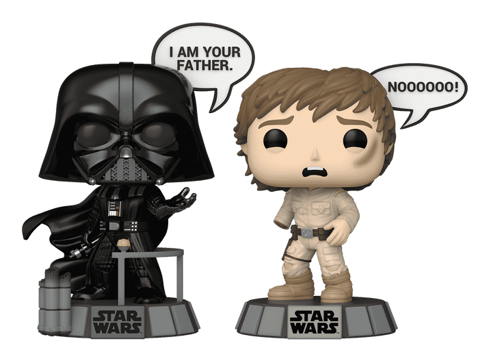 Pack de 2 figurines Funko Pop Star Wars Darth Vader and Luke Skywalker - vue 2