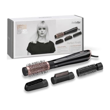 BABYLISS PERFECT FINISH AS126E spazzola soffiante con funzione ionica anti-crespo e accessori per capelli morbidi e brillanti