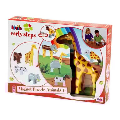 Animaux magnétiques - KLEIN - 0065 - 4 grands animaux Funny Puzzle, boîte ouverte - 16 pieces - Des 12 mois