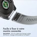 imoshion Bracelet QuickFit® Line en silicone - Connexion Garmin 20 mm - Gris