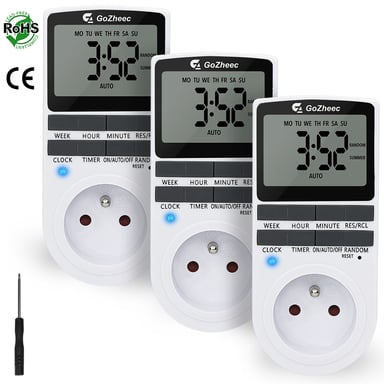 Francia 3 unidades de interruptor temporizador digital