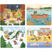 Juego de 4 puzzles progresivos para niños con temas navideños