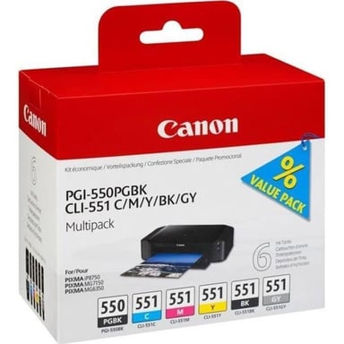 Stampante - CANON PIXMA iX6850 - Getto d'inchiostro per ufficio e foto - 5 serbatoi d'inchiostro singoli - Colore - WIFI - Nero