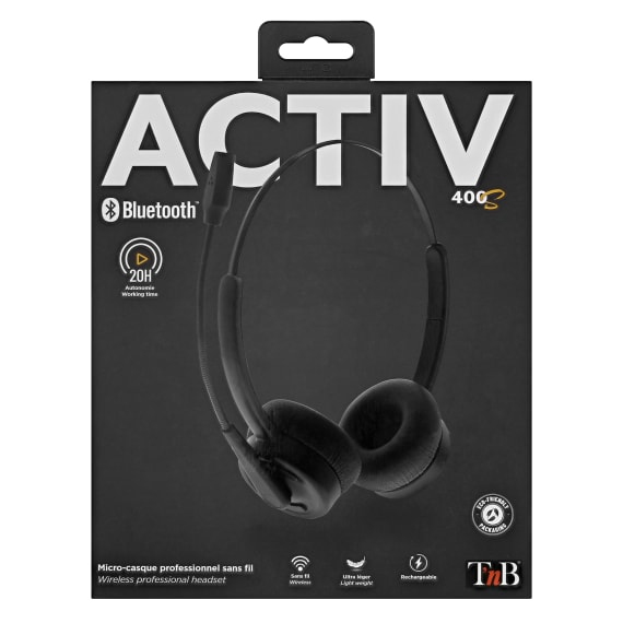 Casque T'nB BLHSTEREOBT – Sans fil, Bureau/Centre d'appels, Bluetooth, USB Type-C - vue 3