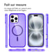 imoshion Coque Pailletée avec MagSafe pour Apple iPhone 16 Pro - Paillettes Violet
