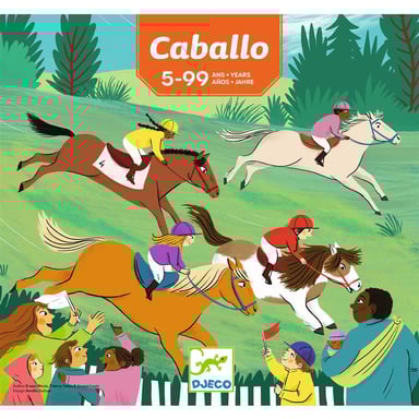 Jeu de société Djeco Caballo - Course stratégique familial 2-4 joueurs dès 5 ans - Multicolore