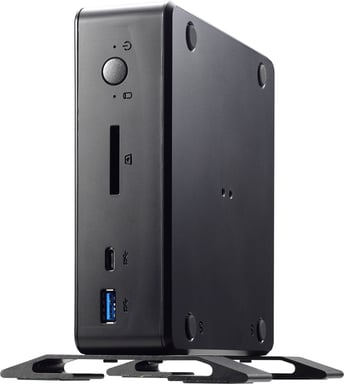Shuttle Nano PC NC10U7 , Intel i7-8565U, 1x HDMI, 1x DP, 1x 2,5'', 1x M.2, 1x LAN, 1x COM, WiFi, funzionamento 24/7, attacchi VESA