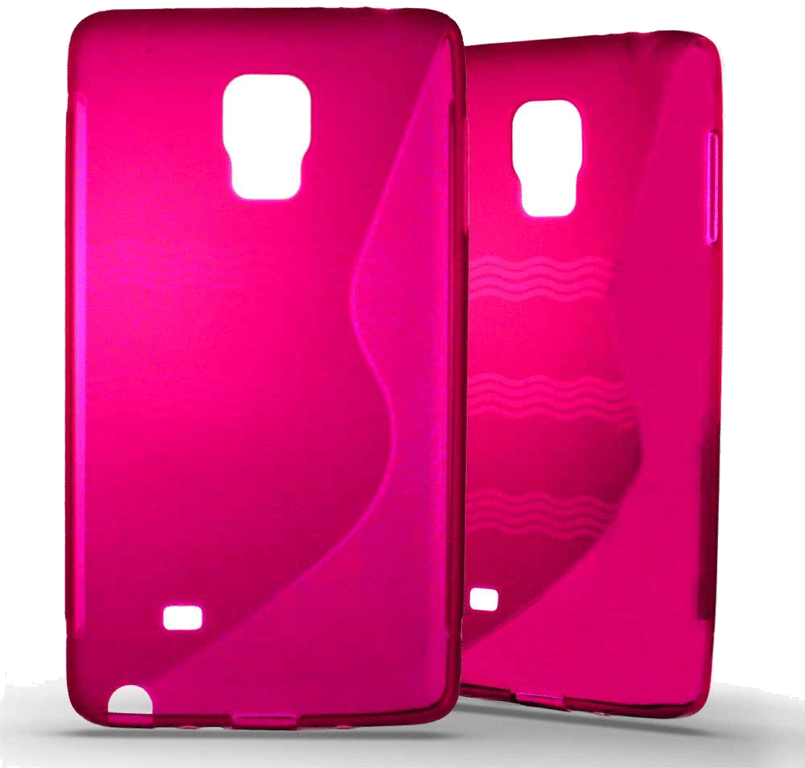 Coque silicone unie compatible Givré Rose Samsung Galaxy Note Edge