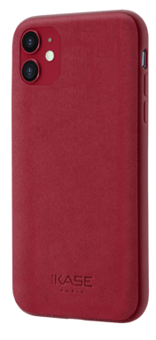 Cover in pelle scamosciata Alcantara per Apple iPhone 11, rosso rubino