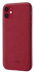 Cover in pelle scamosciata Alcantara per Apple iPhone 11, rosso rubino