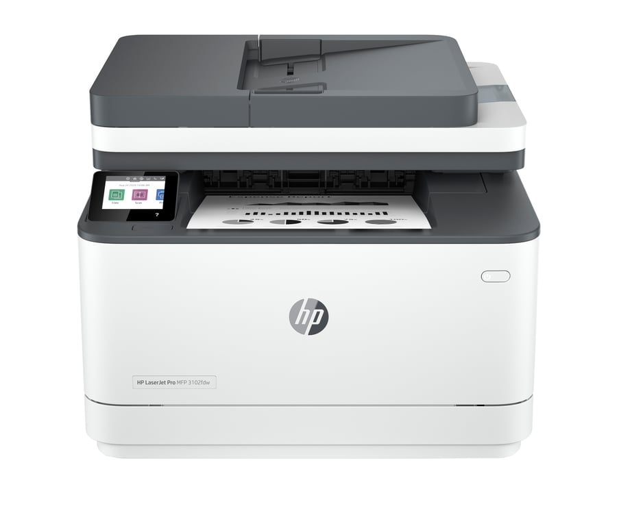 HP LaserJet Pro 3102fdw Sans fil Multifunction Noir et blanc Imprimante, Copieur, Scanner; Recto verso - Neuf