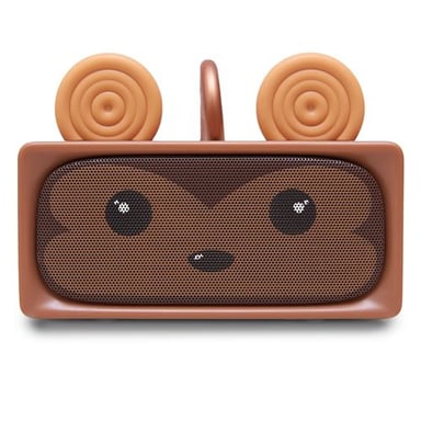 Mob - Adorabile altoparlante - potente baffle Bluetooth con 3+3W (2 altoparlanti), microfono e modalità stereo - durata della batteria da 3 a 5 ore (scimmia)