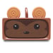 Mob - Adorabile altoparlante - potente baffle Bluetooth con 3+3W (2 altoparlanti), microfono e modalità stereo - durata della batteria da 3 a 5 ore (scimmia)
