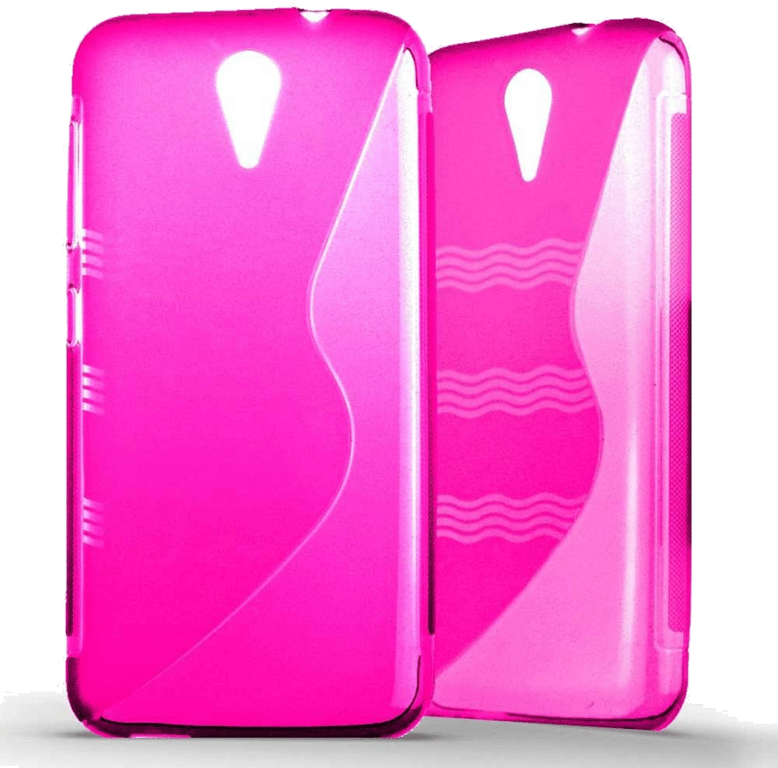 Coque silicone unie compatible Givré Rose HTC Desire 620