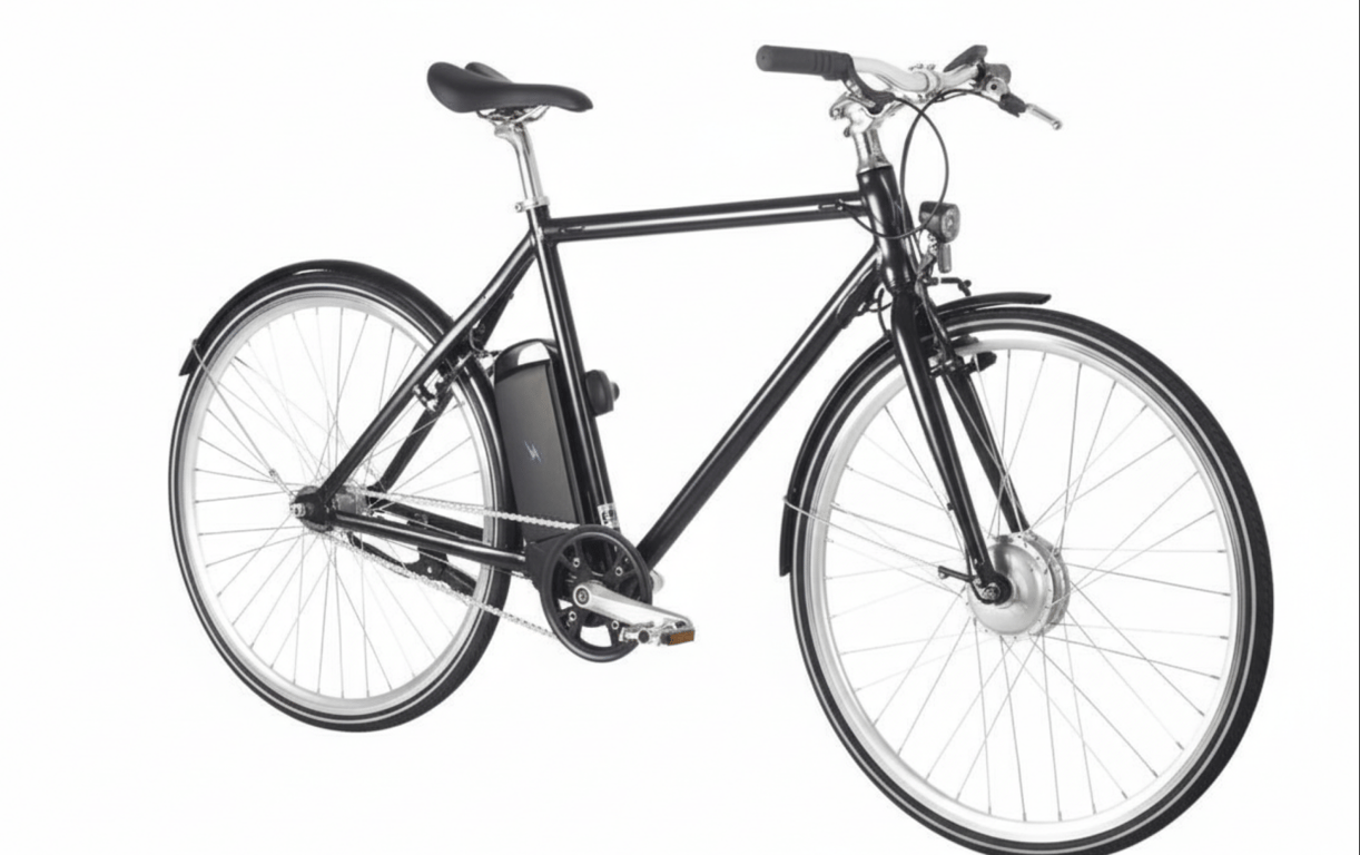 MOMENTUM ELECTRIC UPSTART - V&eacute;lo &eacute;lectrique de ville sportif noir, roue 28 pouces, bat. lithium Ion, autonomie de 80km, vitesse 25 Km/h - Neuf