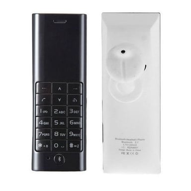 Oreillette Autonome Clavier Mini Téléphone Mobile Micro Sim Envoi SMS Blanc Noir YONIS