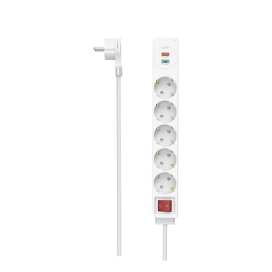 Hama 00223186 regleta 1,4 m 5 salida(s) CA Interior Blanco