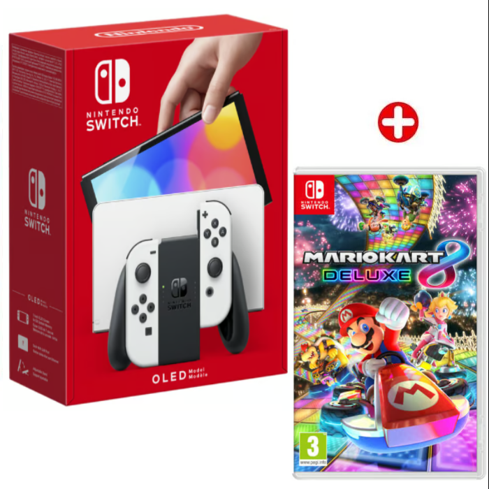 Nintendo Switch + Mario Kart 8 Deluxe videoconsola portátil 15,8 cm (6.2)  32 GB Pantalla táctil Wifi Negro, Azul, Rojo