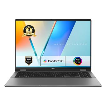 ASUS VivoBook 14 Flip TP3407SA 2-en-1 OLED tactile Intel Core Ultra 5 16 Go 512 Go Windows 11 Gris