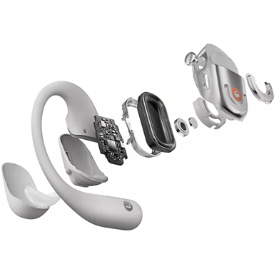 Cuffie sportive SHOKZ OpenFit 2+ Beige True Wireless con DualBoost™ e Dolby Audio