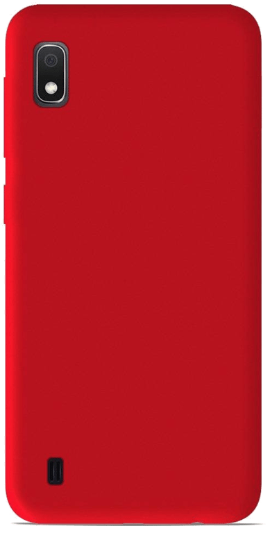 Coque silicone unie compatible Mat Rouge Samsung Galaxy A10