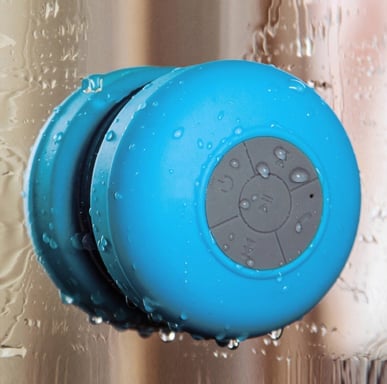Enceinte Waterproof Bluetooth pour Smartphone Ventouse Haut-Parleur Micro Douche Petite (BLEU)