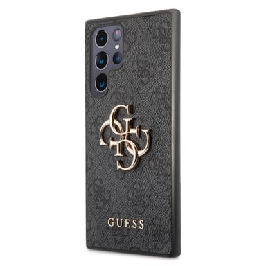 Coque Arrière pour Samsung Galaxy S22 Ultra à Motif 4G Élégant Gris