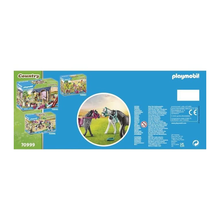 PLAYMOBIL - 70999 - 3 chevaux : Frison, Knabstrupper et Andalou - Neuf