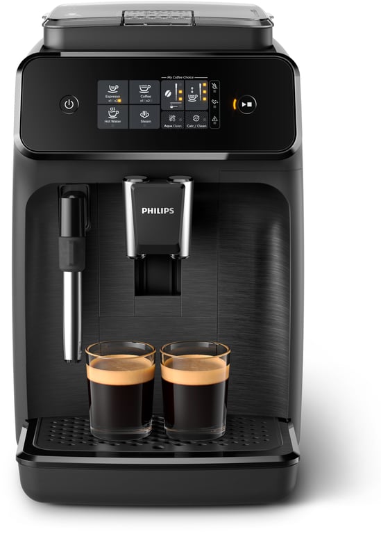 Philips 1200 series Série 1200 Noir mat EP1220/00 Machine expresso broyeur, 2 boissons, mousseur lait