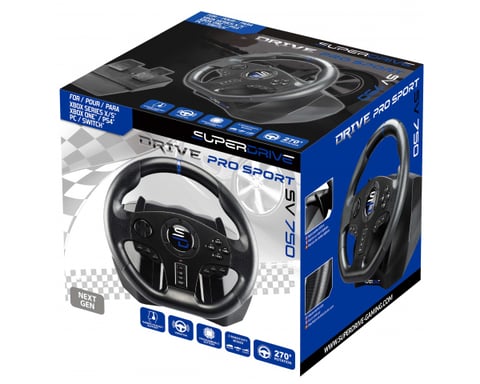 Volante de carreras - SUBSONIC - SV750 - Compatible Xbox Series, PS4, Xbox One, Switch, PC