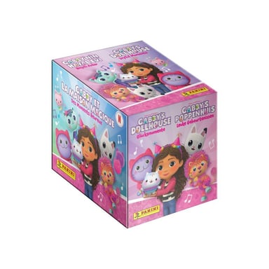 Boîte de stickers Panini Gabby's Dollhouse 36 packs (5 autocollants) 180 autocollants Album 32 pages Poster Turquoise - Neuf