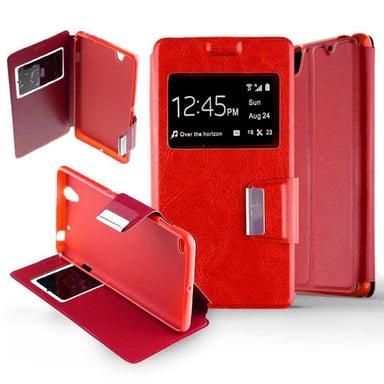 Etui Folio Rouge compatible Sony Xperia C4