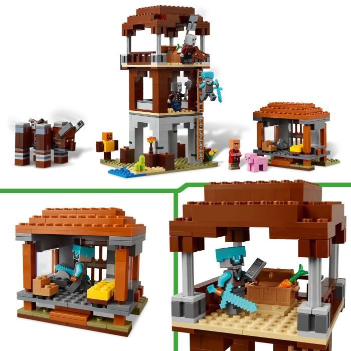 LEGO Minecraft 21278 'Avant Poste De Pillards Et Le Ravageur - vue 4