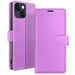 Zanaé Funda tipo cartera para iPhone 14 Plus con soporte y lengüeta magnética Violeta