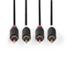 Nedis CABW24200AT10 cable de audio 1 m 2 x RCA Antracita